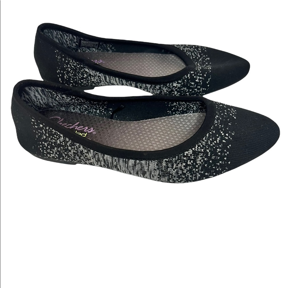 Skechers air cooled memory foam knit stretch flats size 7.5